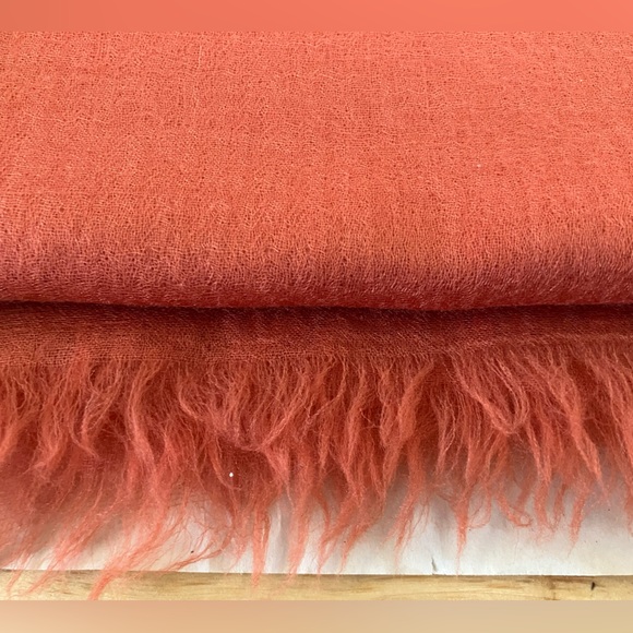 Orange/Rust Cashmere Scarf/Shawl - Picture 2 of 13